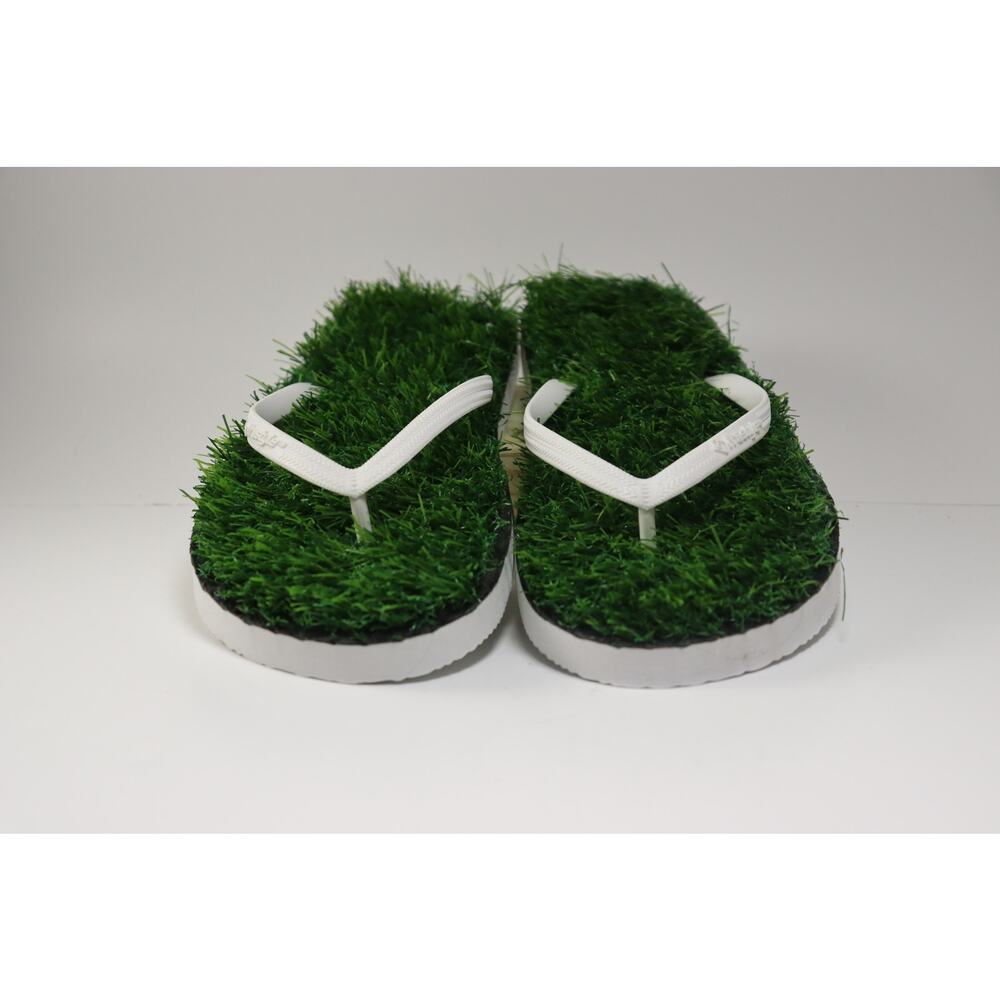 Freestyle Grass Flip Flops 10-11 Green Mens Artificial Turf Sandals‎